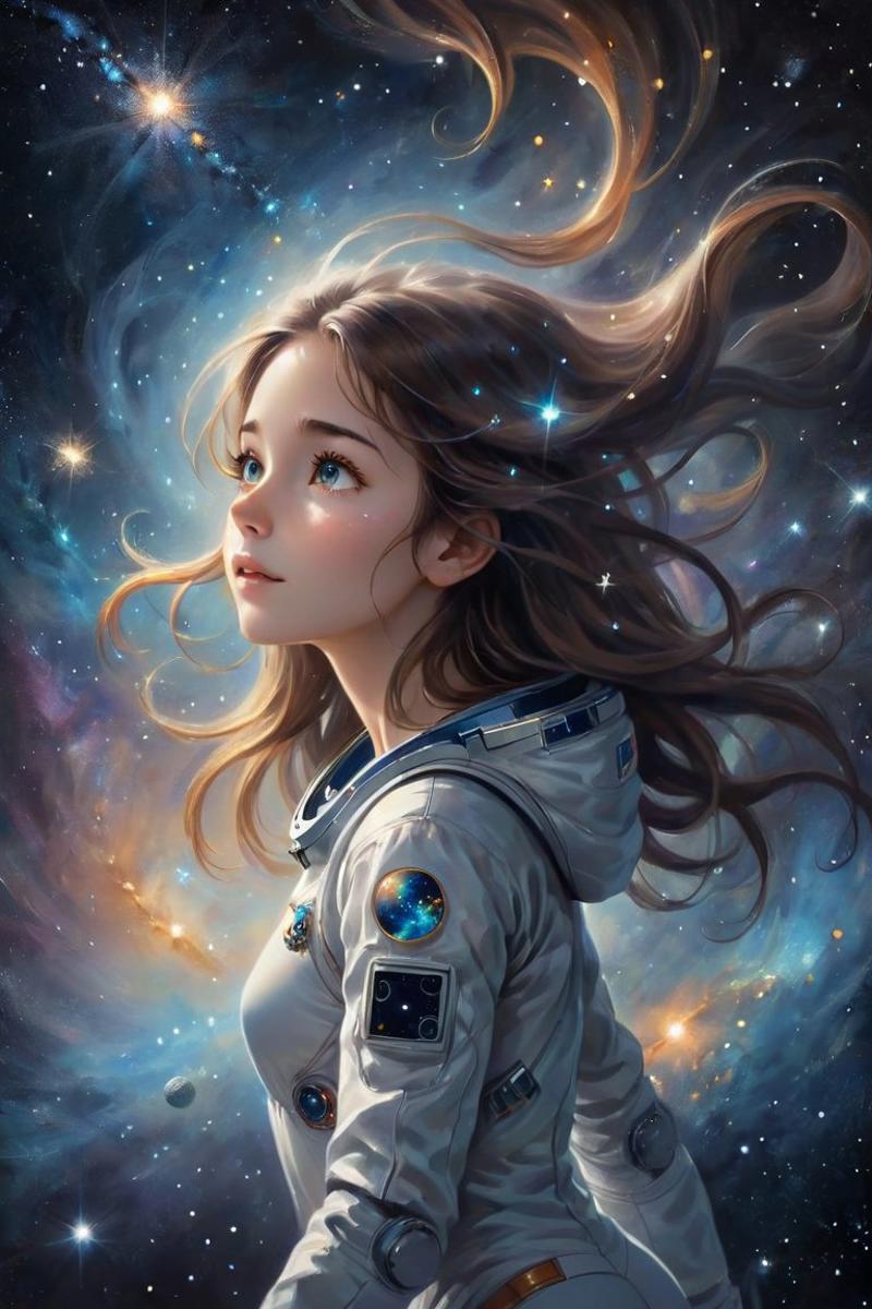 01118-1981771257-a girl with long hair floating in zero gravity against the backdrop of outer space. Her body is shrouded in a luminous mist, whi.jpg